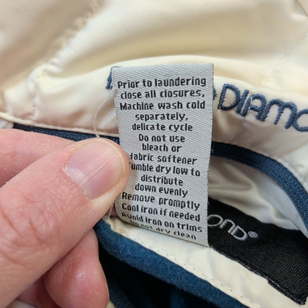 Black Diamond Reversible Down Puffer Jacket Blue White Mens Medium Gorpcore - Picture 7 of 11